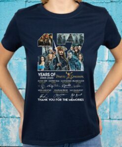 17 years of Pirates Caribbean Anniversary T-Shirts