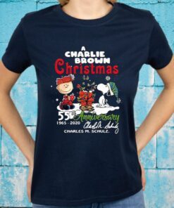 A Charlie Brown Christmas 55th Anniversary 1965-2020 Charles M Schulz Snoopy T-Shirt