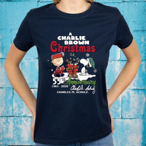 A Charlie Brown Christmas 55th Anniversary 1965-2020 Charles M Schulz Snoopy T-Shirt