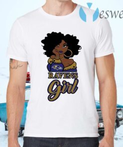 Black Girl Baltimore Ravens T-Shirts
