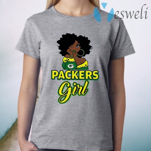 Black Girl Green Bay Packer T-Shirt