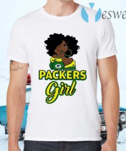 Black Girl Green Bay Packer T-Shirts