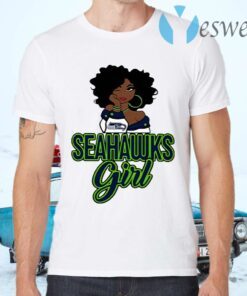 Black Girl Seattle Seahawks T-Shirts