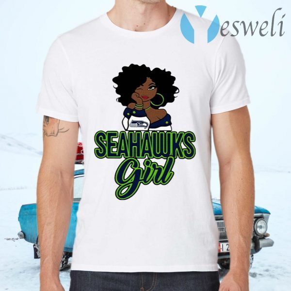 Black Girl Seattle Seahawks T-Shirts