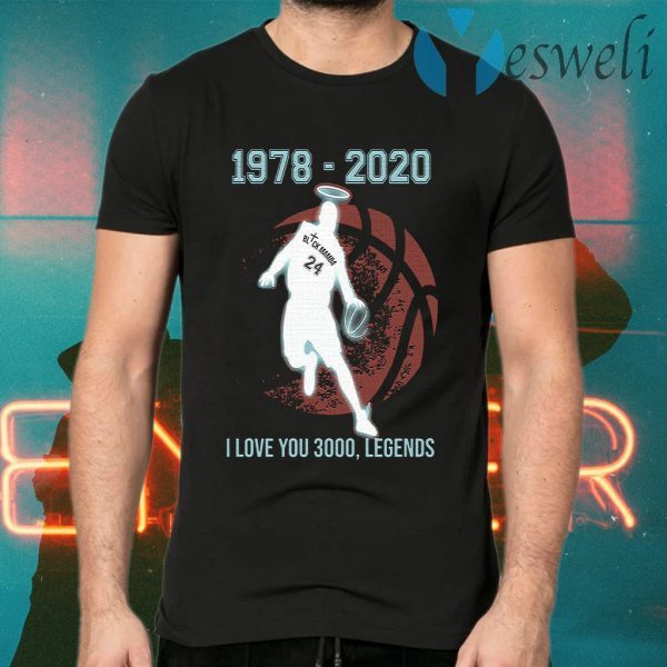 Black Mamba 1978 2020 I love you 3000 legends T-Shirts