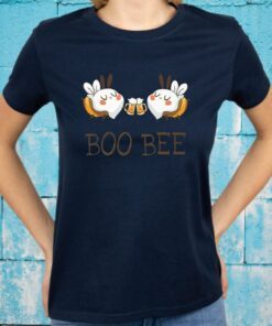 Boo Bee Funny Halloween Costume Drinking Beer T-Shirts