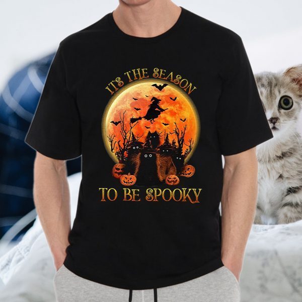 Cat it's the season to be spooky Halloween Sweats T-Shirts