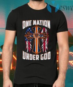 Chicago Bears One Nation Under God Cross T-Shirts