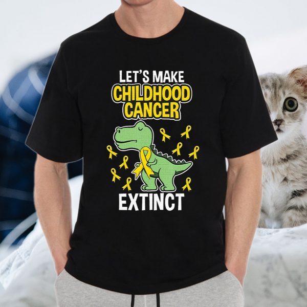 Childhood Cancer Extinct Dinosaur Dino T-Shirt