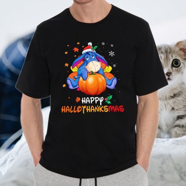 Eeyore Happy Hallothanksmas T-Shirt