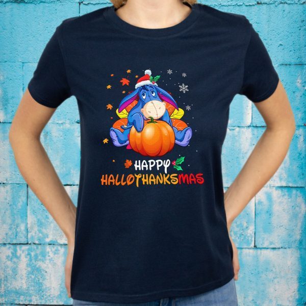 Eeyore Happy Hallothanksmas T-Shirts