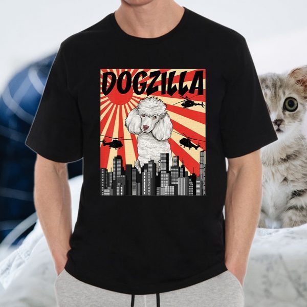 Funny Retro Japanese Dogzilla Poodle T-Shirt