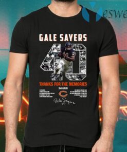 Gale Sayers 40 Thank You For The Memories 1943 2020 Signature T-Shirts