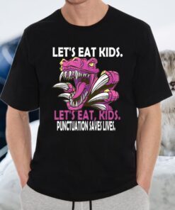 Grammar For Teacher Kids Raptor Let'S Eat Kids T-Shirts