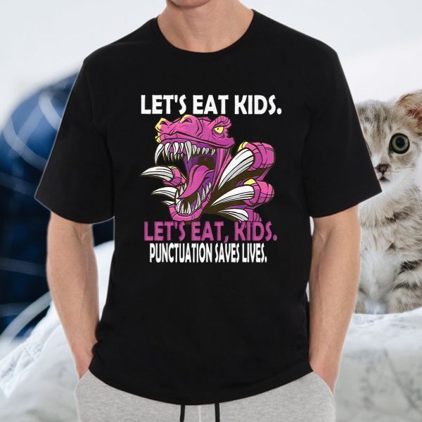 Grammar For Teacher Kids Raptor Let'S Eat Kids T-Shirts