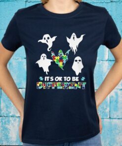 Halloween Autism Boo Ghost Ghoul It'S Ok To Be T-Shirts