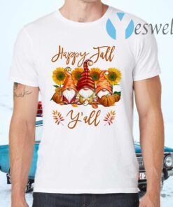 Happy Fall Y’all Funny Gnome Pumpkin Autumn T-Shirt