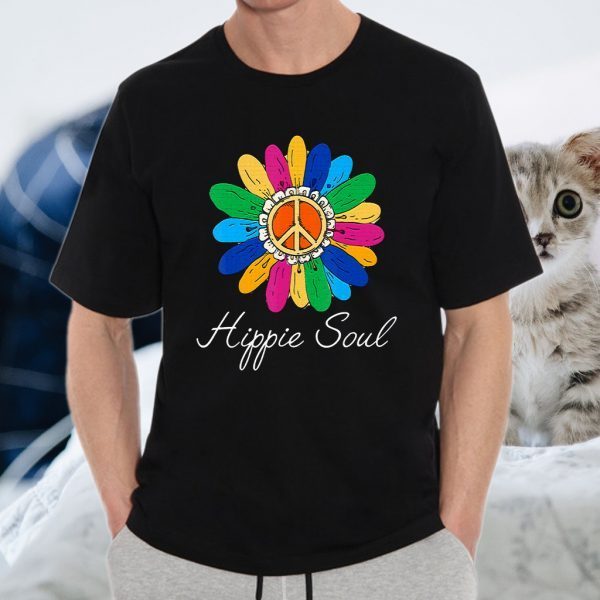 Hippie Soul Peace Sign 60'S 70'S Flower Lover T-Shirt