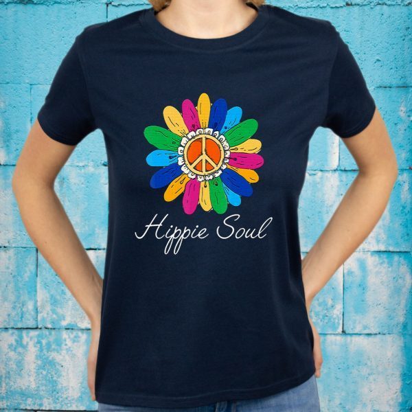 Hippie Soul Peace Sign 60'S 70'S Flower Lover T-Shirts