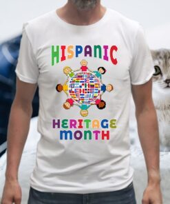 Hispanic heritage month for kids all countries flags world T-Shirts