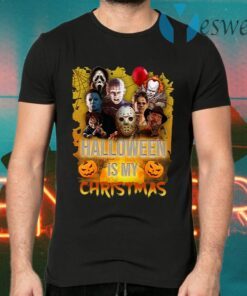 Horror Characters Halloween Is My Christmas T-Shirts