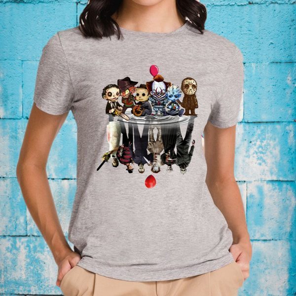 Horror Characters Reflect Halloween T-Shirt