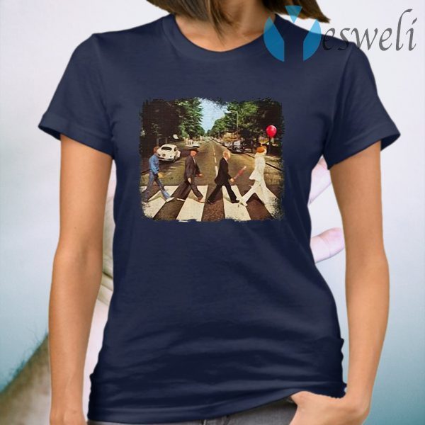 Horror movie characters abbey road halloween T-Shirts