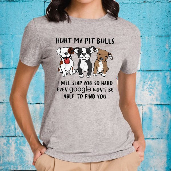 Hurt My Pit Bulls I Will Slap You So Hard Even Google Won't Be Able To Find You T-Shirt