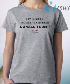 I Paid More In Taxes Than Donald Trump Athletic Heather T-Shirt