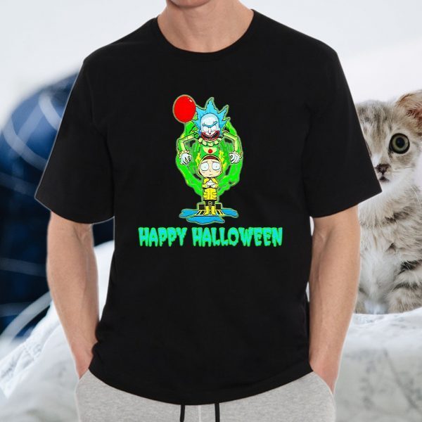 It Rick and Morty happy Halloween T-Shirt