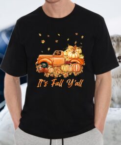 It'S Fall Y'All Truck Pumpkin Autumn Leaves T-Shirts