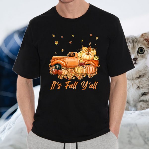 It'S Fall Y'All Truck Pumpkin Autumn Leaves T-Shirts