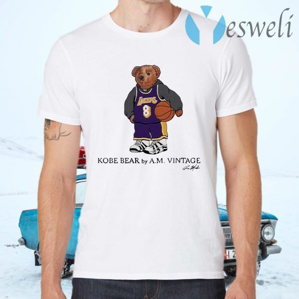 Kobe Bear by A.M vintage signature T-Shirts