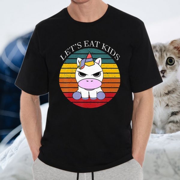 Let'S Eat Kids Unicorn Halloween Retro T-Shirt