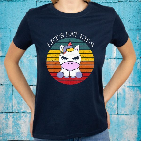 Let'S Eat Kids Unicorn Halloween Retro T-Shirts