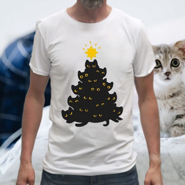 Meowy Christmas Tree T-Shirts