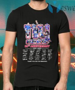 Official New York Giants 95th anniversary 1925 2020 thank you for the memories signatures T-Shirts