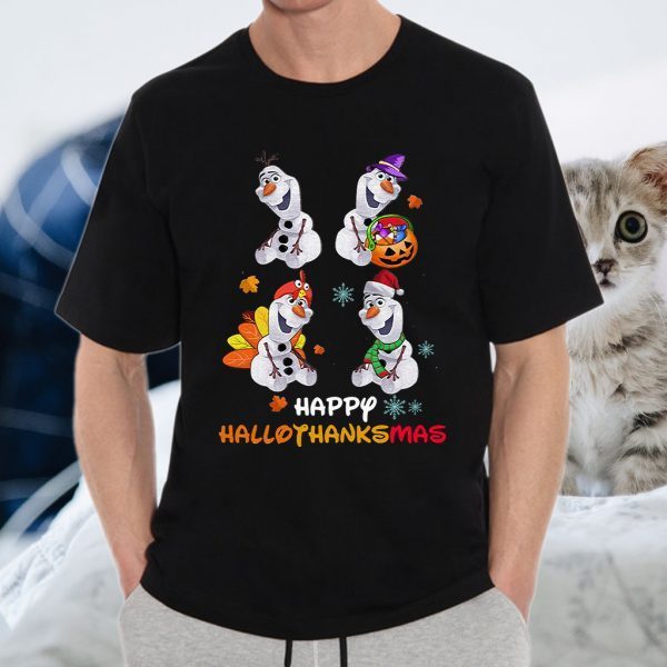 Olaf happy Hallothanksmas T-Shirts