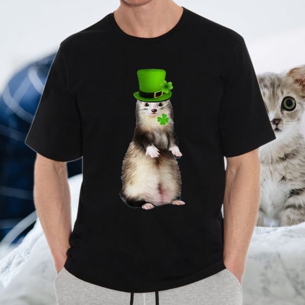 Patrick's Day Ferret Irish Sha T-Shirt