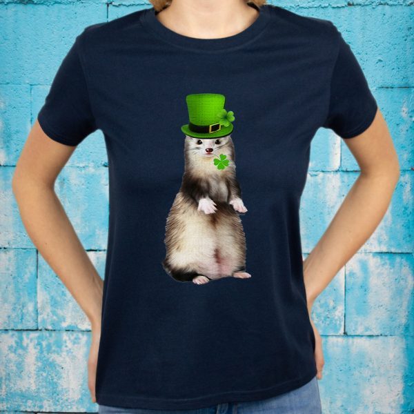 Patrick's Day Ferret Irish Sha T-Shirts