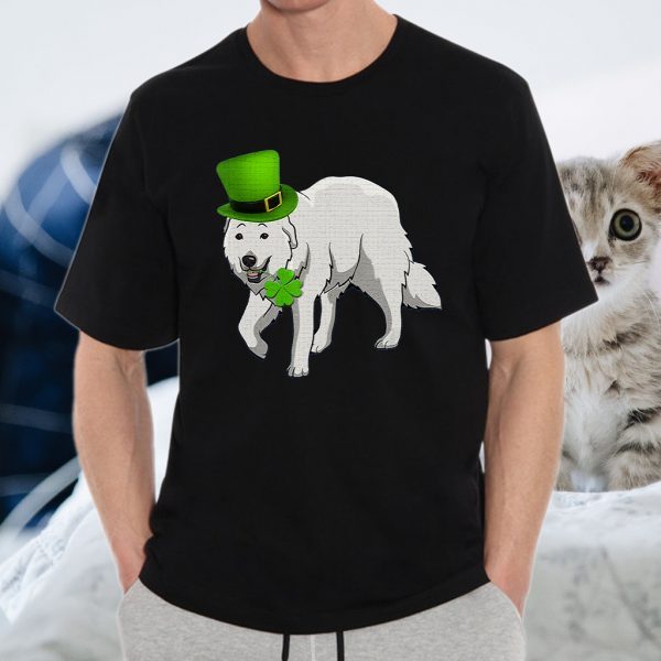 Patrick's Day Great Pyrenees Dog Ir T-Shirt