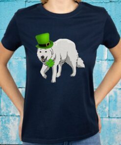 Patrick's Day Great Pyrenees Dog Ir T-Shirts