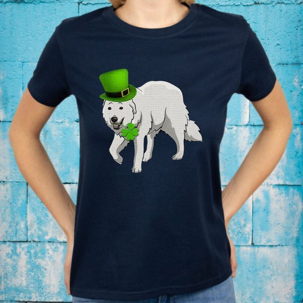 Patrick's Day Great Pyrenees Dog Ir T-Shirts