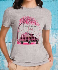 Pumpkin Truck in October we wear Pink Breast Cancer T-Shirt