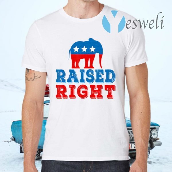 Raised Right Pro Republican Right Political Elephant T-Shirts