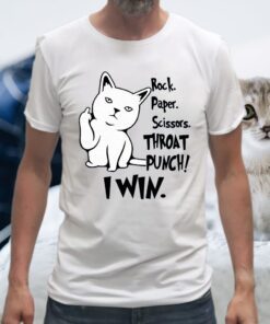 Rock Paper Scissors Throat Punch I Win T-Shirts