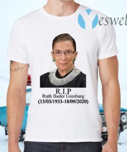 Ruth Bader Ginsburg R.I.P 1933-2020 T-Shirt