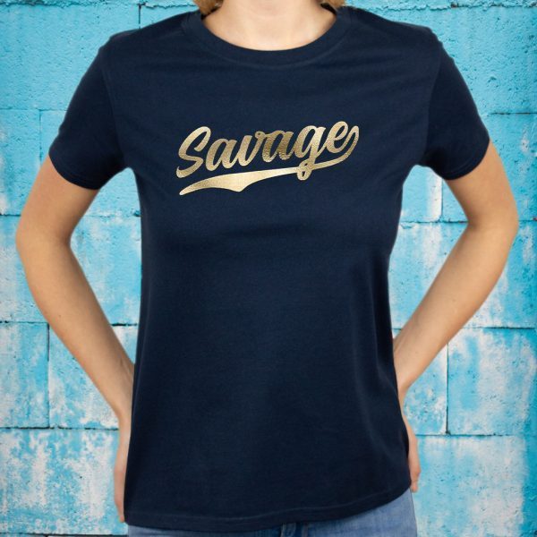 Savage T-Shirt Retro 1970s Basebal T-Shirt