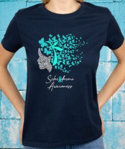 Scleroderma Awareness Gifts Teal Butterflies T-Shirts