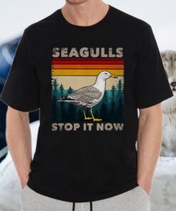 Seagulls Stop It Now Bird Lover 80S Retro T-Shirts